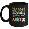 Happiness Is Being An Auntie Floral Design Auntie Mothers Day Mug | teecentury