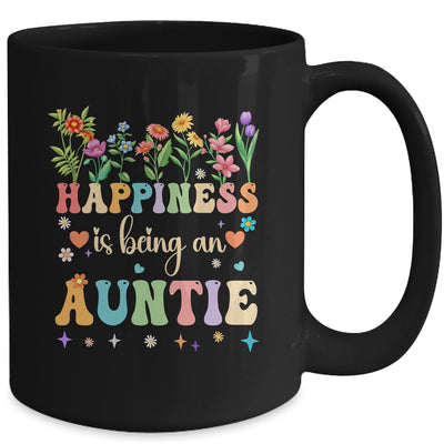 Happiness Is Being An Auntie Floral Design Auntie Mothers Day Mug | teecentury