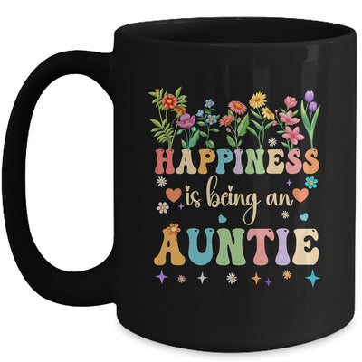 Happiness Is Being An Auntie Floral Design Auntie Mothers Day Mug | teecentury