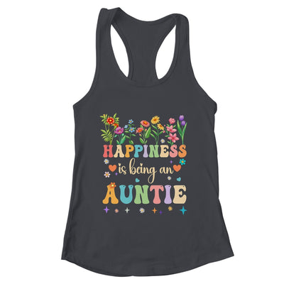 Happiness Is Being An Auntie Floral Design Auntie Mothers Day Shirt & Tank Top | teecentury