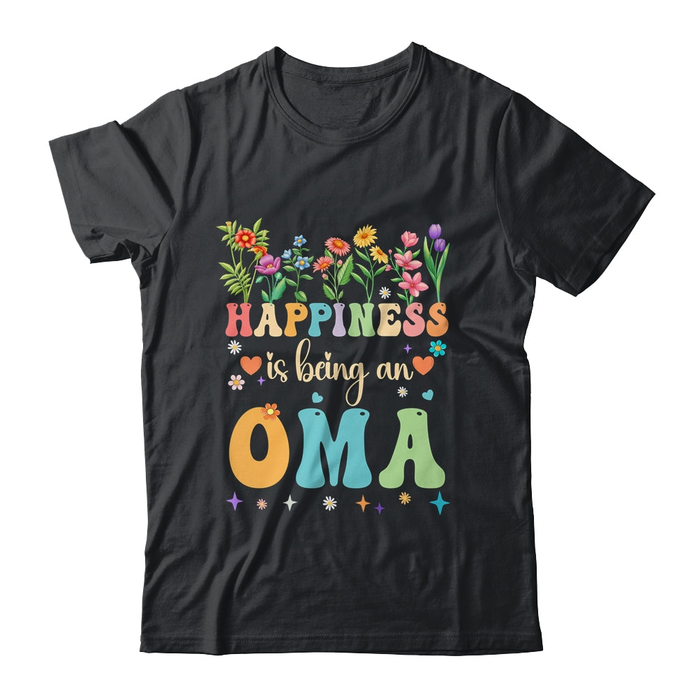 Happiness Is Being An Oma Floral Design Oma Mothers Day Shirt & Tank Top | teecentury