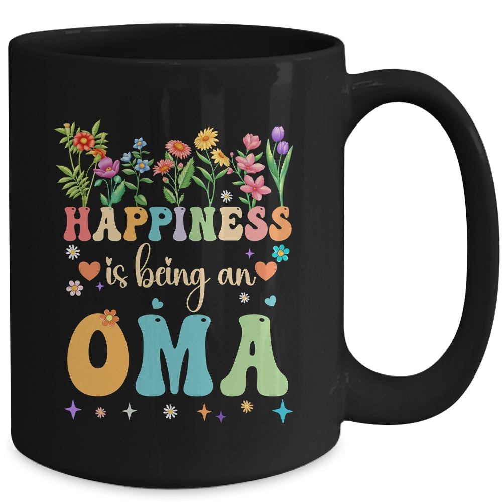 Happiness Is Being An Oma Floral Design Oma Mothers Day Mug | teecentury