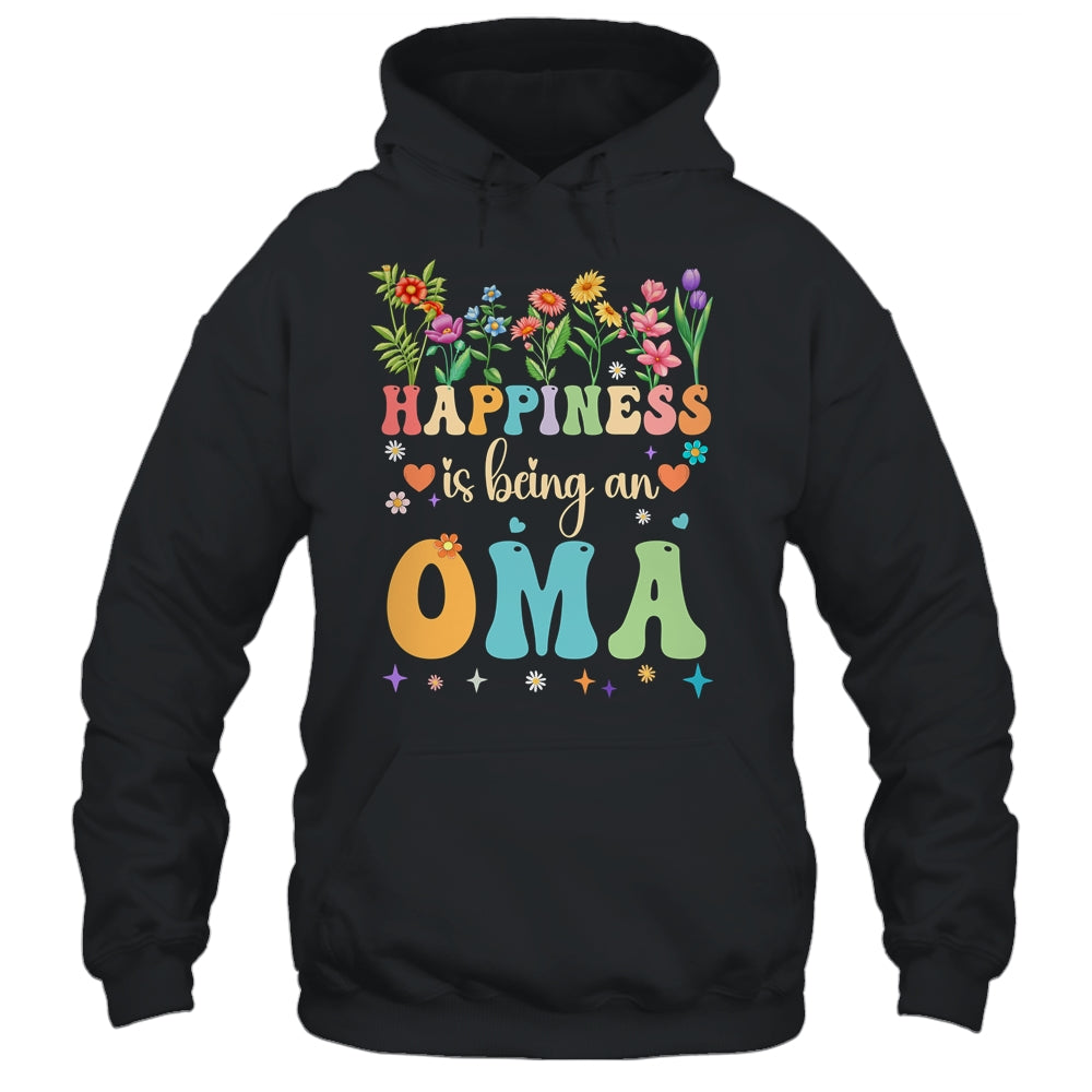 Happiness Is Being An Oma Floral Design Oma Mothers Day Shirt & Tank Top | teecentury