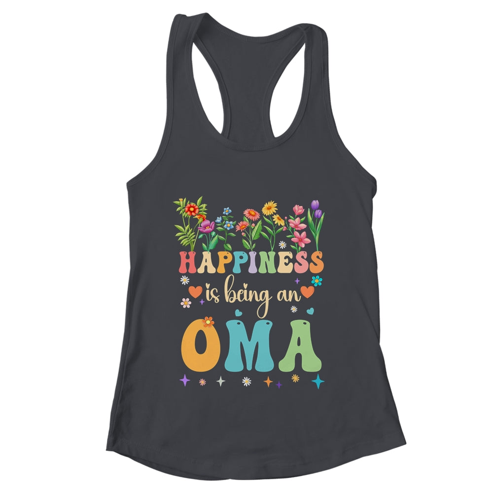 Happiness Is Being An Oma Floral Design Oma Mothers Day Shirt & Tank Top | teecentury