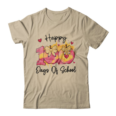 Happy 100 Day Of School Coquette Bow Pencil Teacher Shirt & Hoodie | teecentury