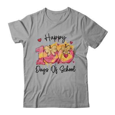 Happy 100 Day Of School Coquette Bow Pencil Teacher Shirt & Hoodie | teecentury