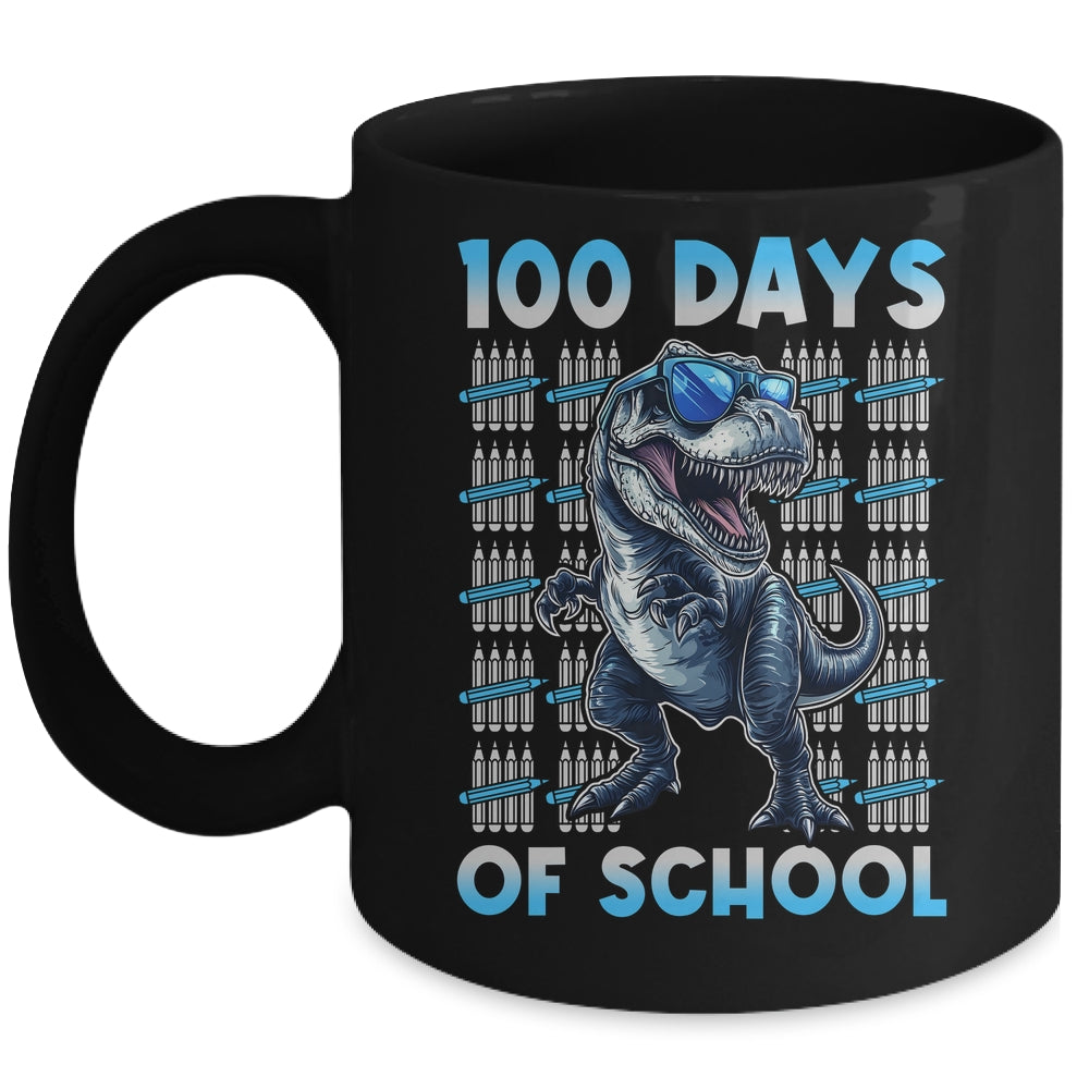Happy 100 Days Of School T-Rex 100th Dinosaur Kids Boys Mug | teecentury