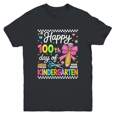 Happy 100 Days Of School Teacher Kindergarten Girls Kids Youth Shirt | teecentury