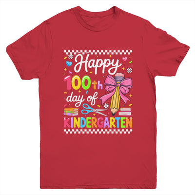 Happy 100 Days Of School Teacher Kindergarten Girls Kids Youth Shirt | teecentury