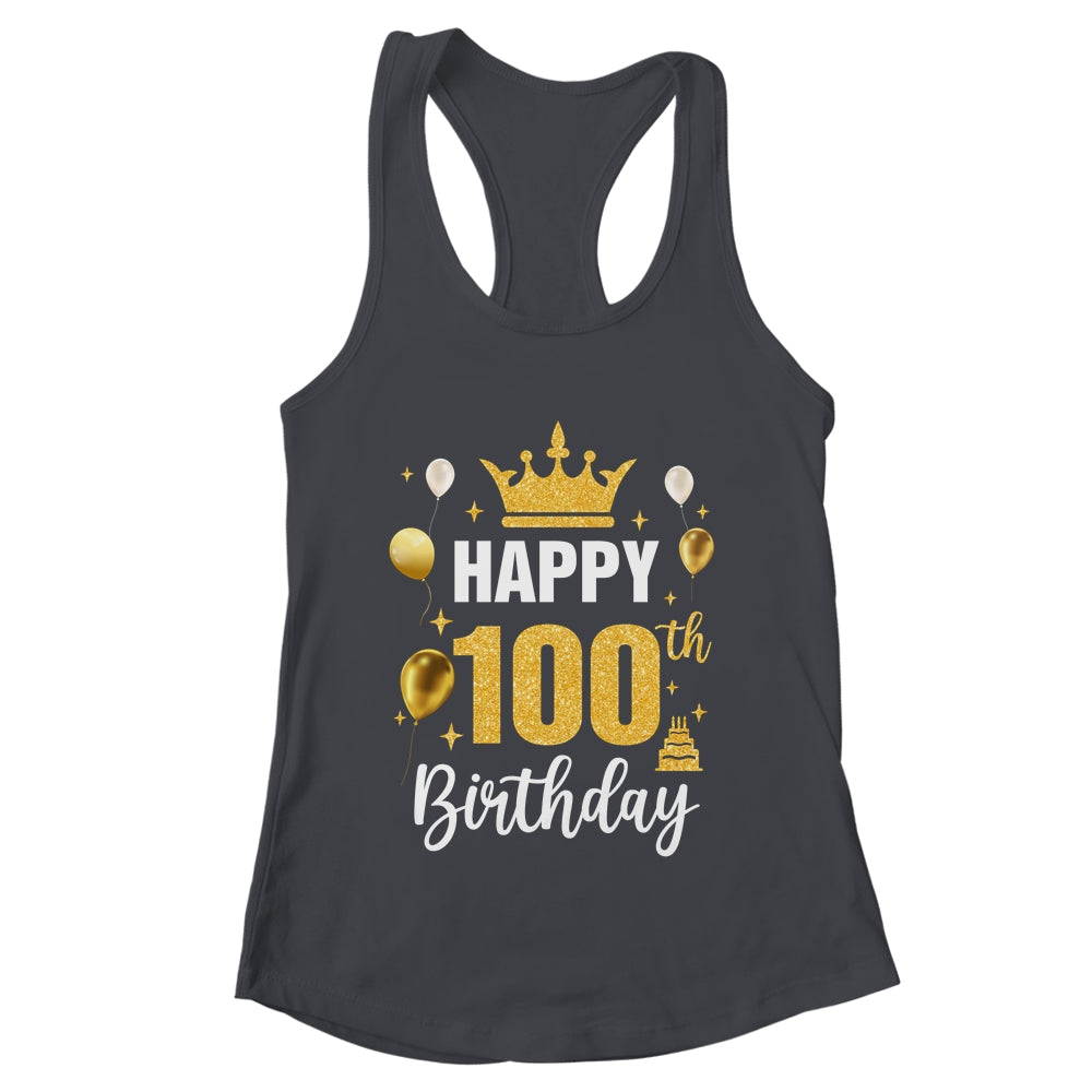Happy 100th Birthday Idea For 100 Years Old Man And Woman Shirt & Tank Top | teecentury