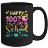 Happy 100th Day Of School Tie Dye Rainbow 100 Days Smart Mug | teecentury