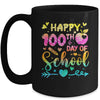 Happy 100th Day Of School Tie Dye Rainbow 100 Days Smart Mug | teecentury