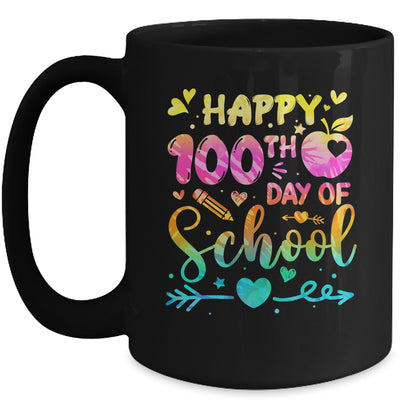 Happy 100th Day Of School Tie Dye Rainbow 100 Days Smart Mug | teecentury