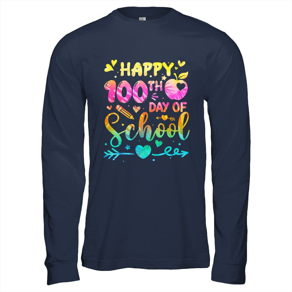 Happy 100th Day Of School Tie Dye Rainbow 100 Days Smart Shirt & Hoodie | teecentury