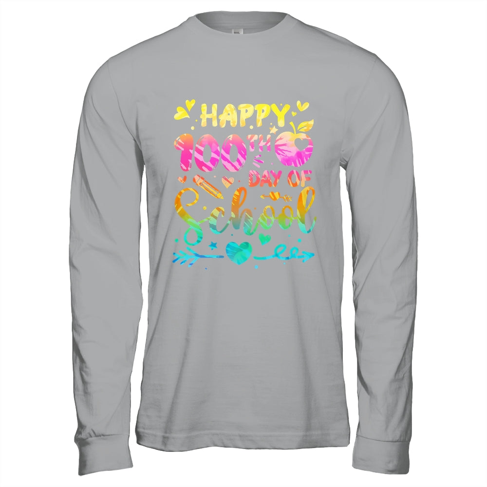 Happy 100th Day Of School Tie Dye Rainbow 100 Days Smart Shirt & Hoodie | teecentury