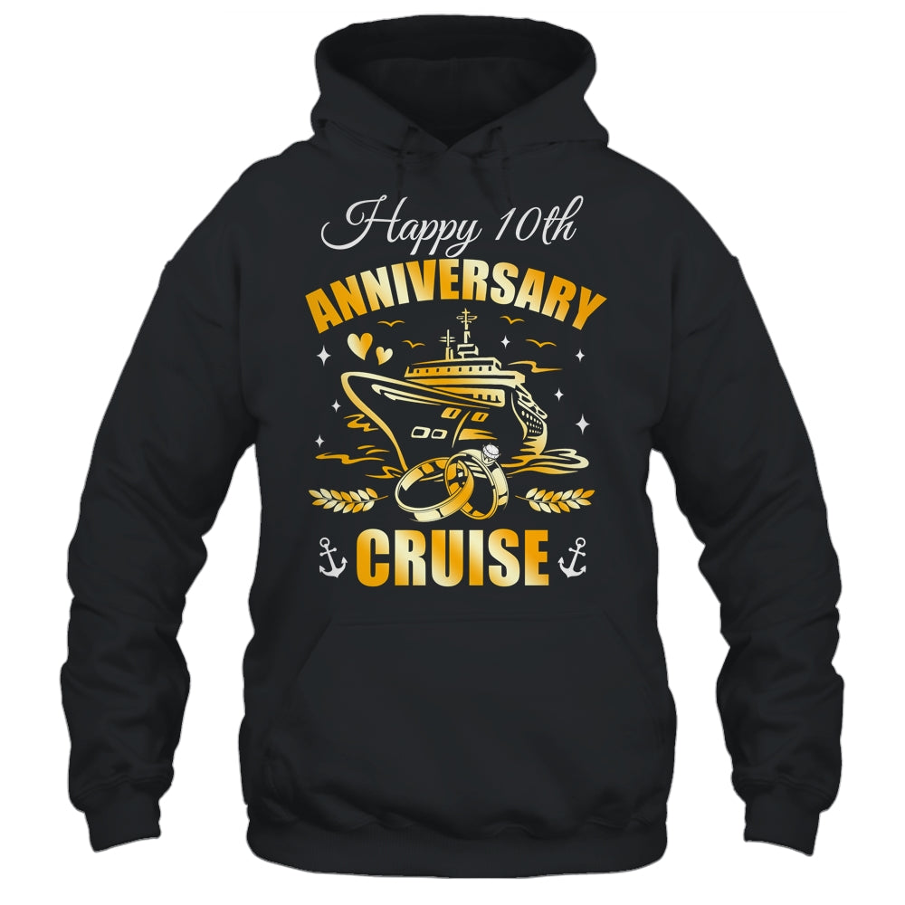 Happy 10th Anniversary Cruise Wedding Matching Husband Wife Shirt & Tank Top | teecentury