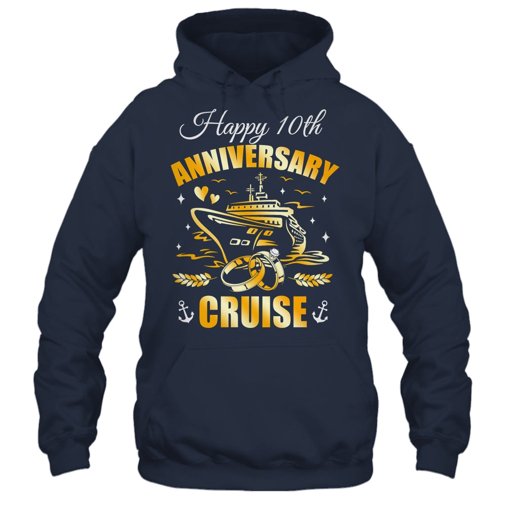 Happy 10th Anniversary Cruise Wedding Matching Husband Wife Shirt & Tank Top | teecentury