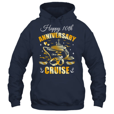 Happy 10th Anniversary Cruise Wedding Matching Husband Wife Shirt & Tank Top | teecentury
