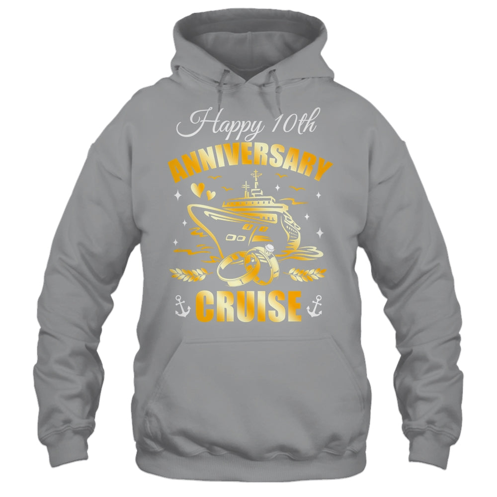 Happy 10th Anniversary Cruise Wedding Matching Husband Wife Shirt & Tank Top | teecentury