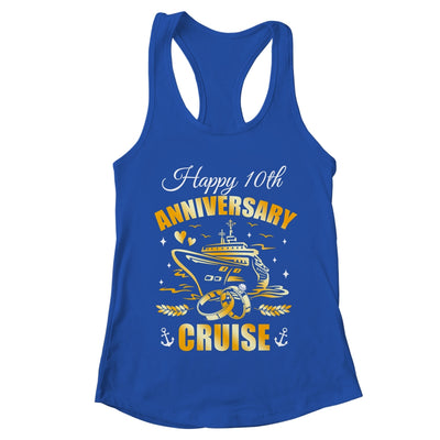 Happy 10th Anniversary Cruise Wedding Matching Husband Wife Shirt & Tank Top | teecentury