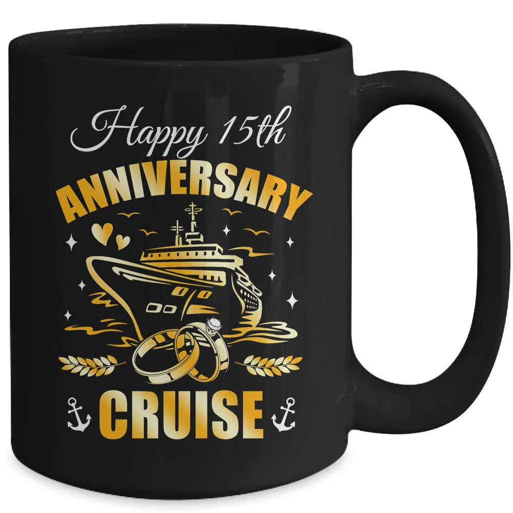 Happy 15th Anniversary Cruise Wedding Matching Husband Wife Mug | teecentury