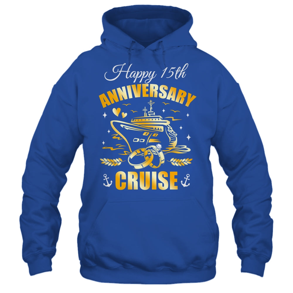 Happy 15th Anniversary Cruise Wedding Matching Husband Wife Shirt & Tank Top | teecentury