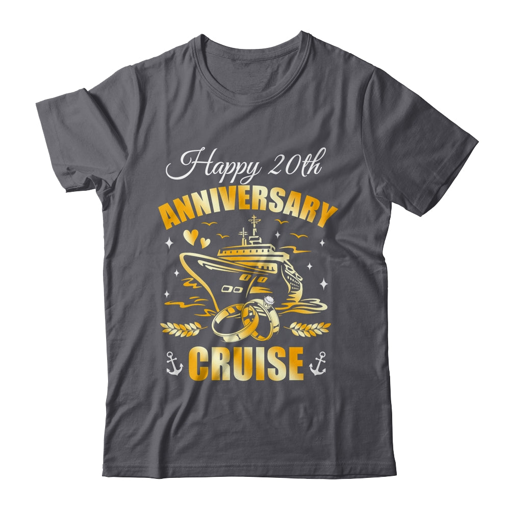 Happy 20th Anniversary Cruise Wedding Matching Husband Wife Shirt & Tank Top | teecentury