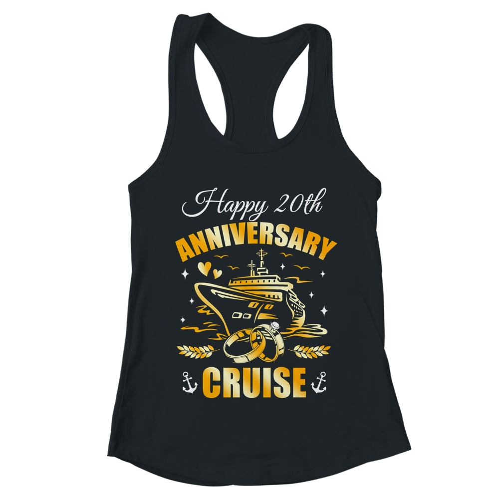 Happy 20th Anniversary Cruise Wedding Matching Husband Wife Shirt & Tank Top | teecentury