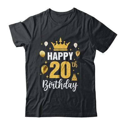 Happy 20th Birthday Idea For 20 Years Old Man And Woman Shirt & Tank Top | teecentury