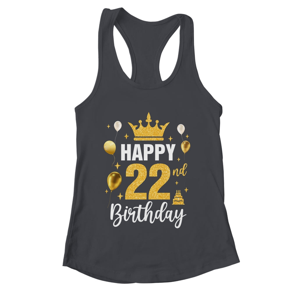 Happy 22nd Birthday Idea For 22 Years Old Man And Woman Shirt & Tank Top | teecentury