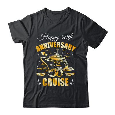 Happy 30th Anniversary Cruise Wedding Matching Husband Wife Shirt & Tank Top | teecentury