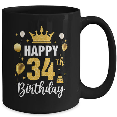 Happy 34th Birthday Idea For 34 Years Old Man And Woman Mug | teecentury