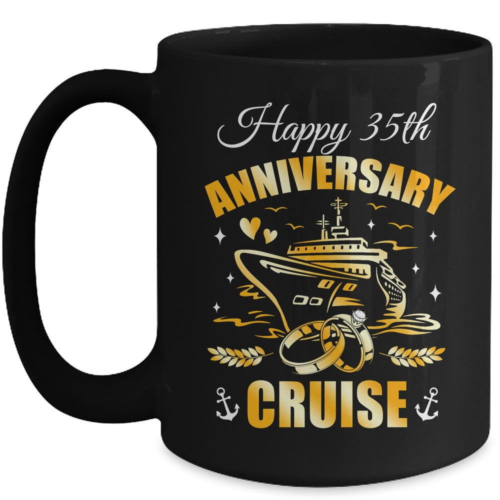 Happy 35th Anniversary Cruise Wedding Matching Husband Wife Mug | teecentury