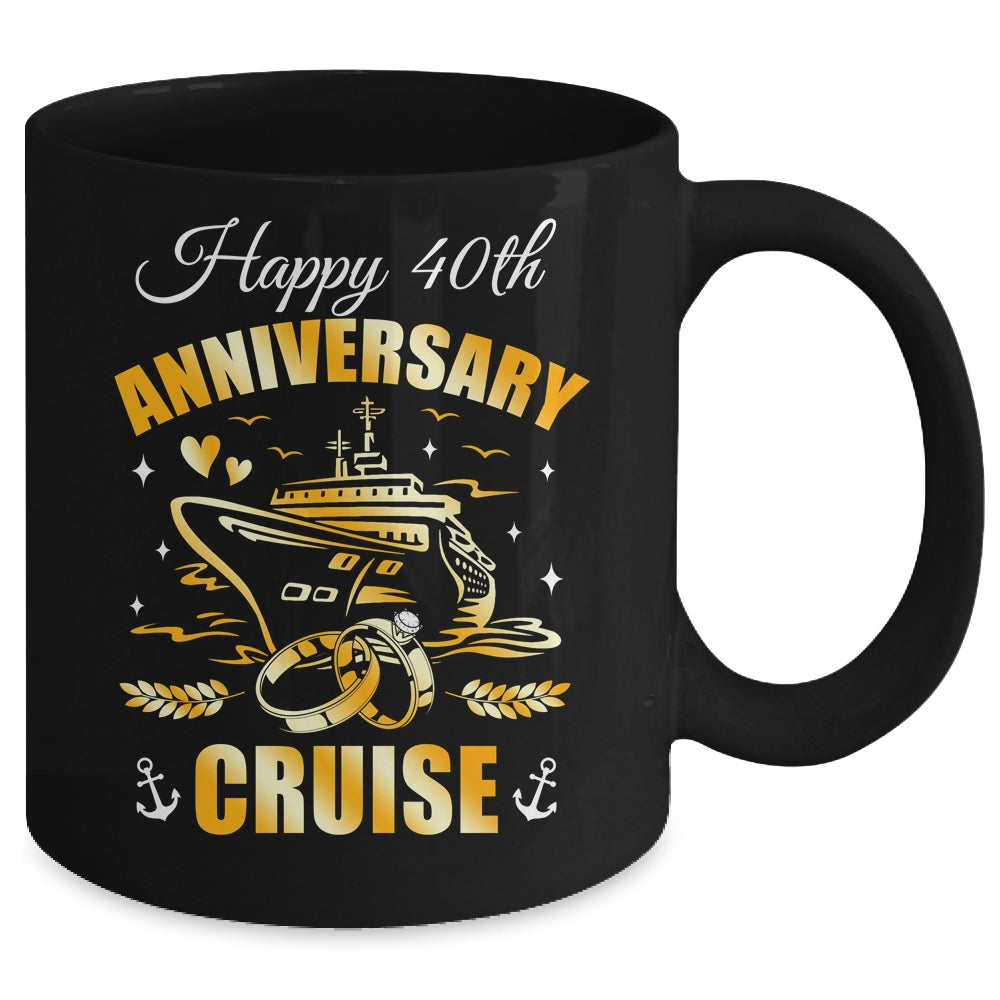 Happy 40th Anniversary Cruise Wedding Matching Husband Wife Mug | teecentury