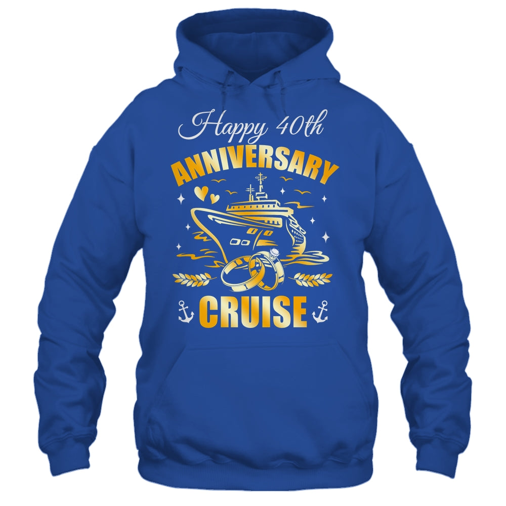 Happy 40th Anniversary Cruise Wedding Matching Husband Wife Shirt & Tank Top | teecentury