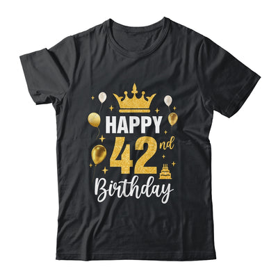 Happy 42nd Birthday Idea For 42 Years Old Man And Woman Shirt & Tank Top | teecentury