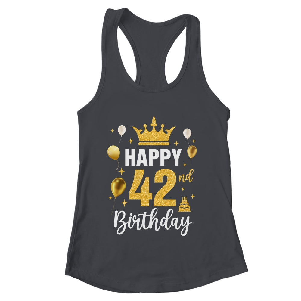 Happy 42nd Birthday Idea For 42 Years Old Man And Woman Shirt & Tank Top | teecentury