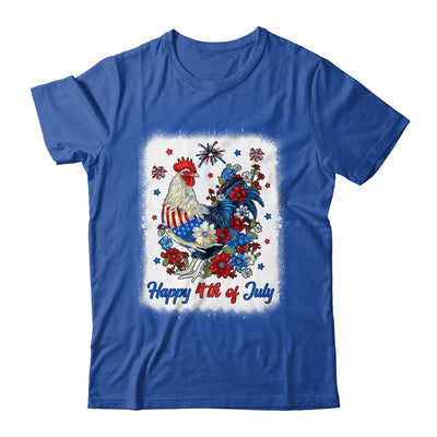 Happy 4th Of July Floral Chicken Flowers Patriotic Usa Flag Shirt & Tank Top | teecentury