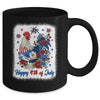 Happy 4th Of July Floral Chicken Flowers Patriotic Usa Flag Mug | teecentury