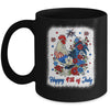Happy 4th Of July Floral Chicken Flowers Patriotic Usa Flag Mug | teecentury
