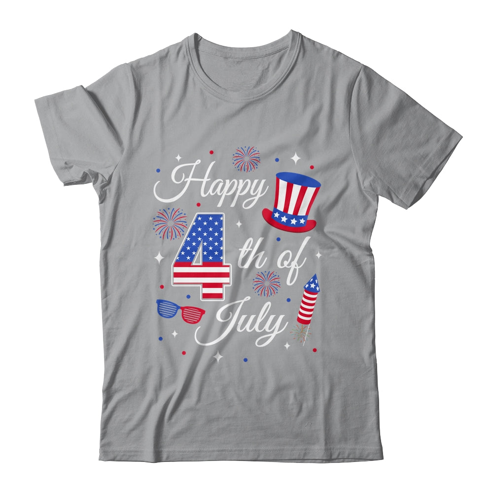 Happy 4th Of July Patriotic American Flag USA Men Women Kids Shirt & Tank Top | teecentury