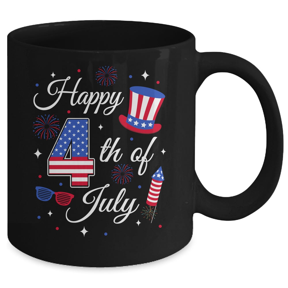 Happy 4th Of July Patriotic American Flag USA Men Women Kids Mug | teecentury