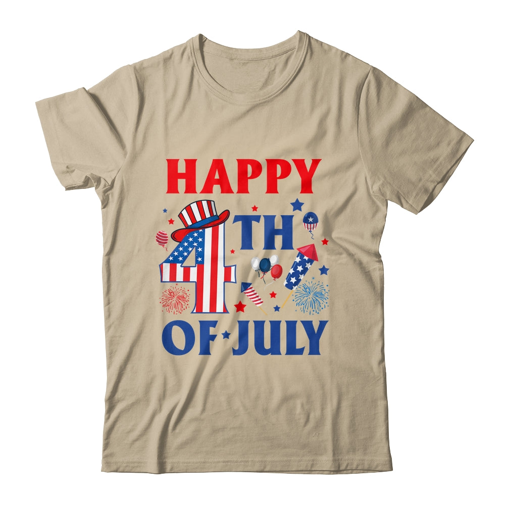 Happy 4th Of July Patriotic American US Flag Men Women Kids Shirt & Tank Top | teecentury