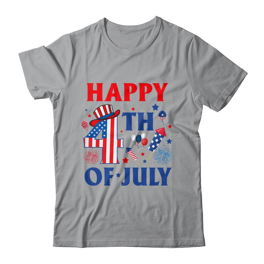 Happy 4th Of July Patriotic American US Flag Men Women Kids Shirt & Tank Top | teecentury