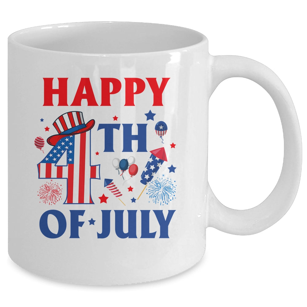 Happy 4th Of July Patriotic American US Flag Men Women Kids Mug | teecentury