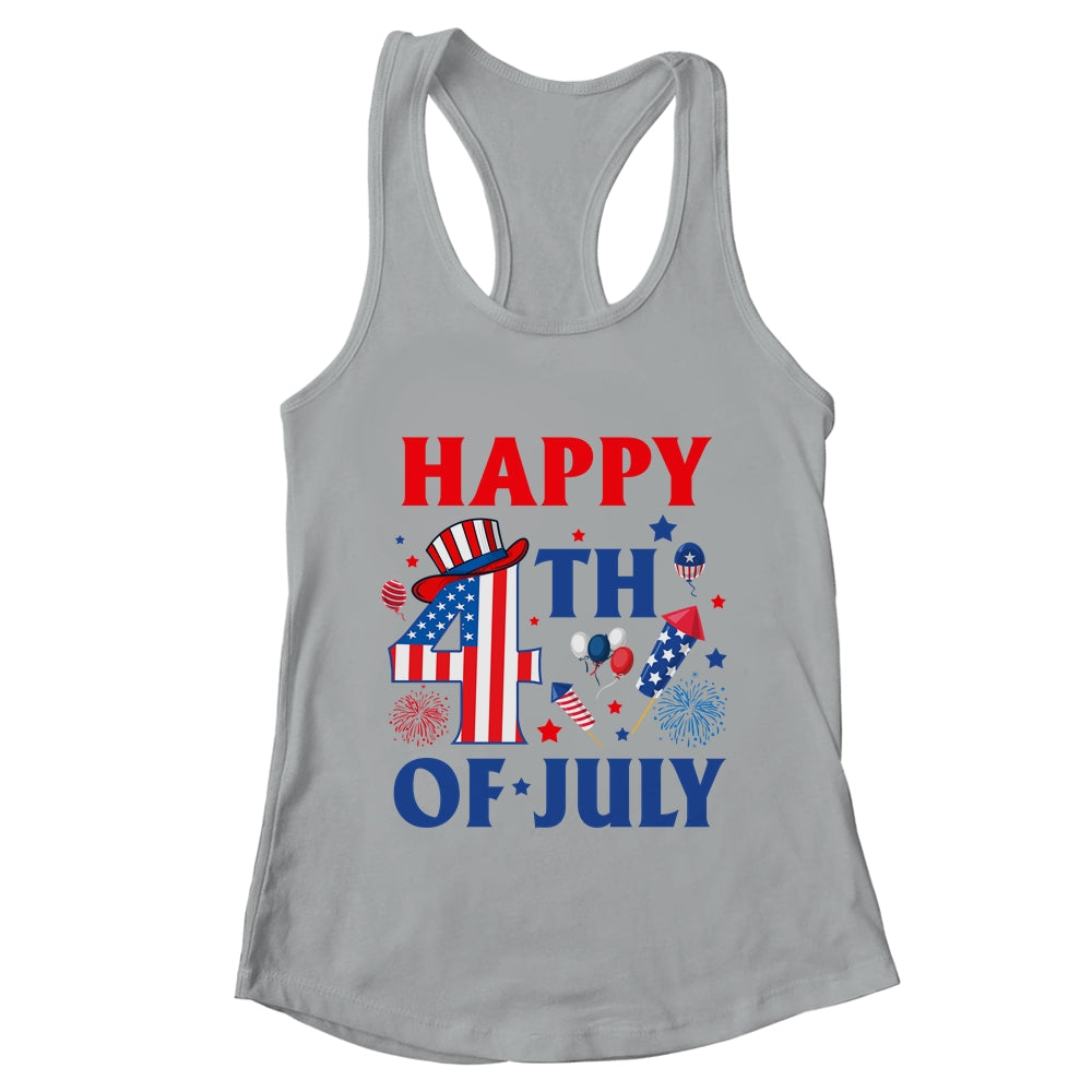 Happy 4th Of July Patriotic American US Flag Men Women Kids Shirt & Tank Top | teecentury