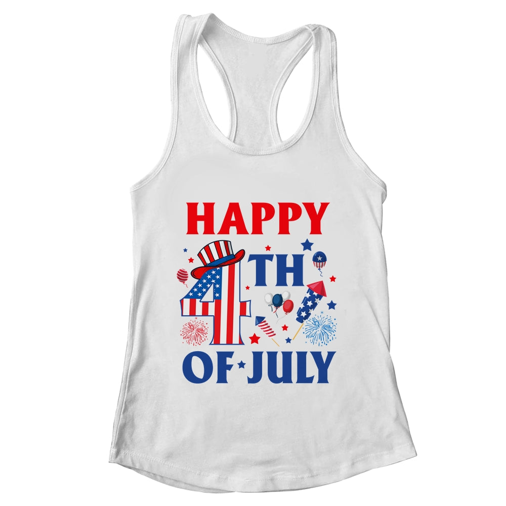 Happy 4th Of July Patriotic American US Flag Men Women Kids Shirt & Tank Top | teecentury