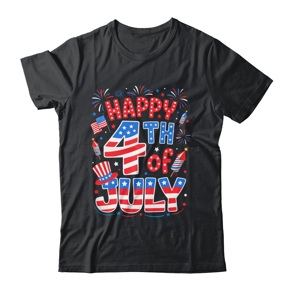 Happy 4th Of July US Flag American 4th Of July Independence Shirt & Tank Top | teecentury