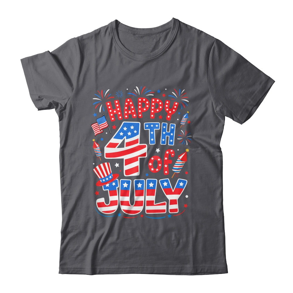 Happy 4th Of July US Flag American 4th Of July Independence Shirt & Tank Top | teecentury