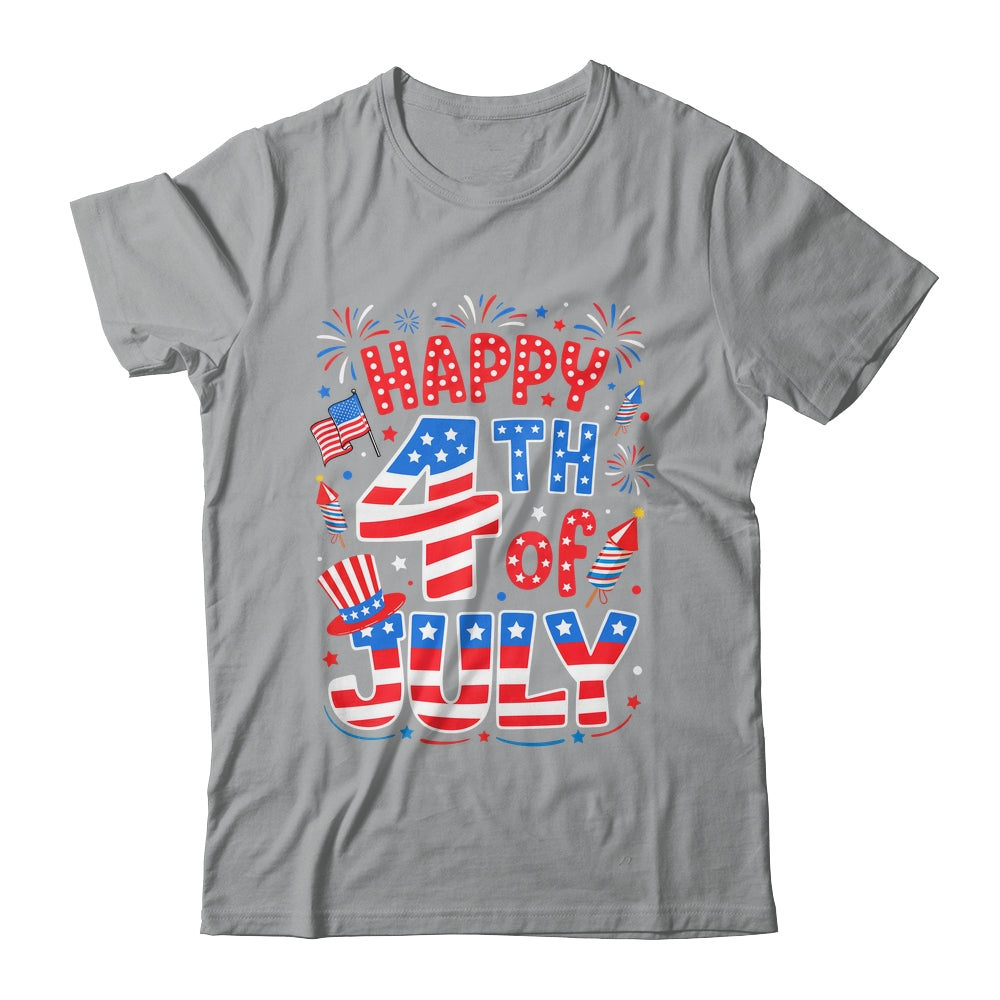 Happy 4th Of July US Flag American 4th Of July Independence Shirt & Tank Top | teecentury